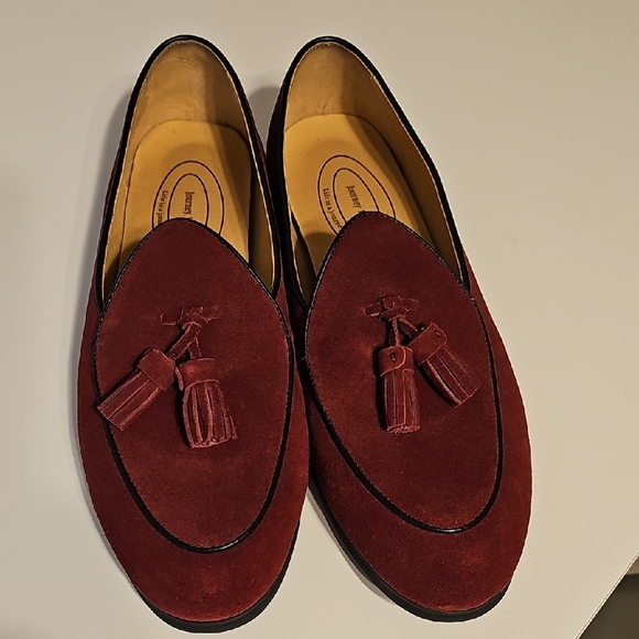 Elegant Maroon Tassel Loafers for Men - Picture 1 of 9